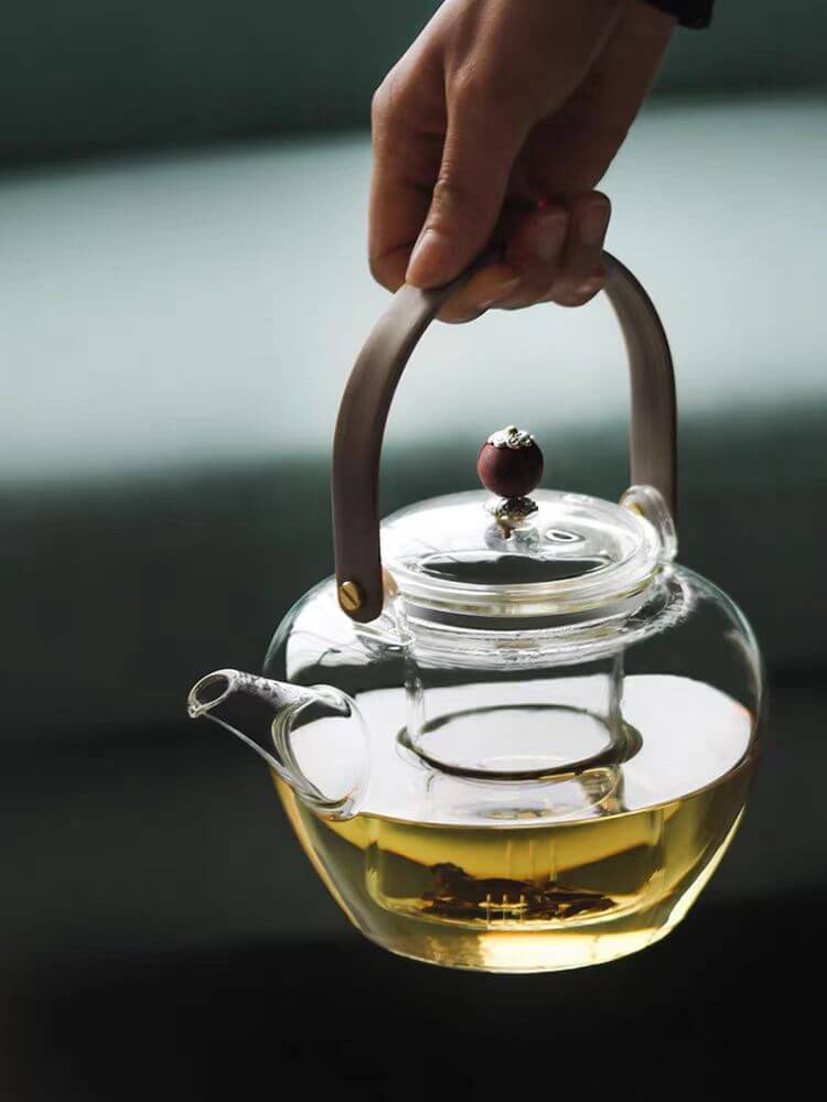 Simple Steeper 1 Liter Glass Teapot Infuser Kettle