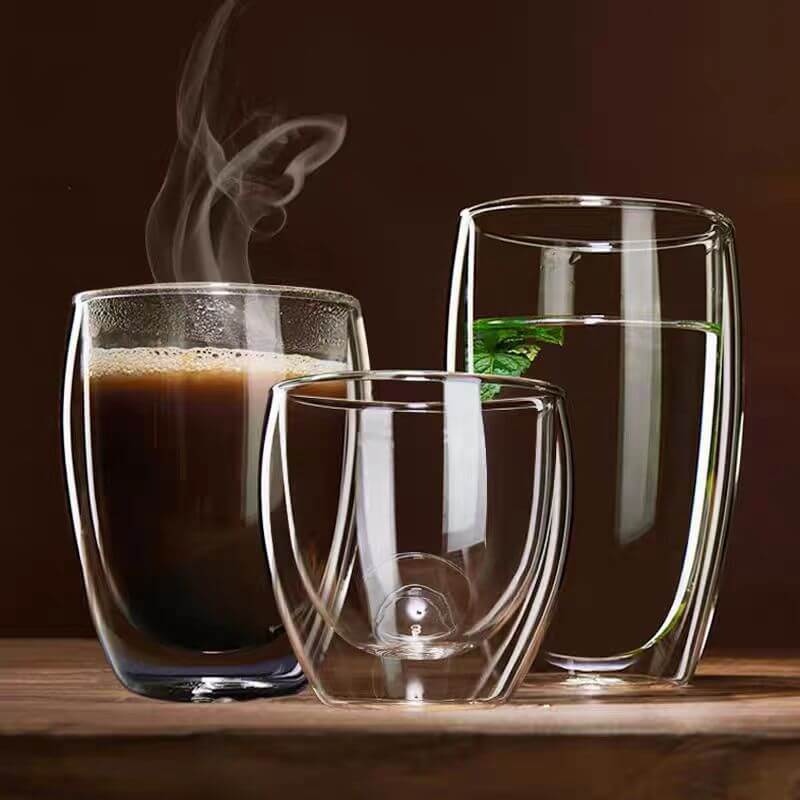 Classic Double Wall Insulated Borosilicate Glass Espresso Tea Cups