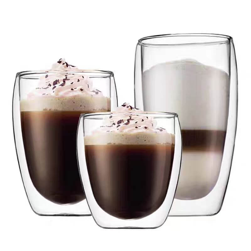 Classic Double Wall Insulated Borosilicate Glass Espresso Tea Cups