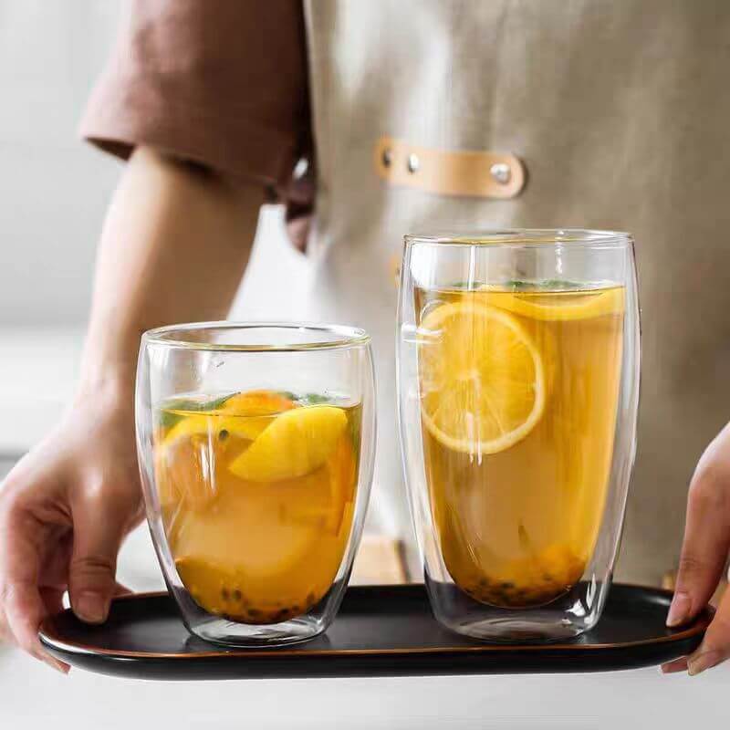 Classic Double Wall Insulated Borosilicate Glass Espresso Tea Cups