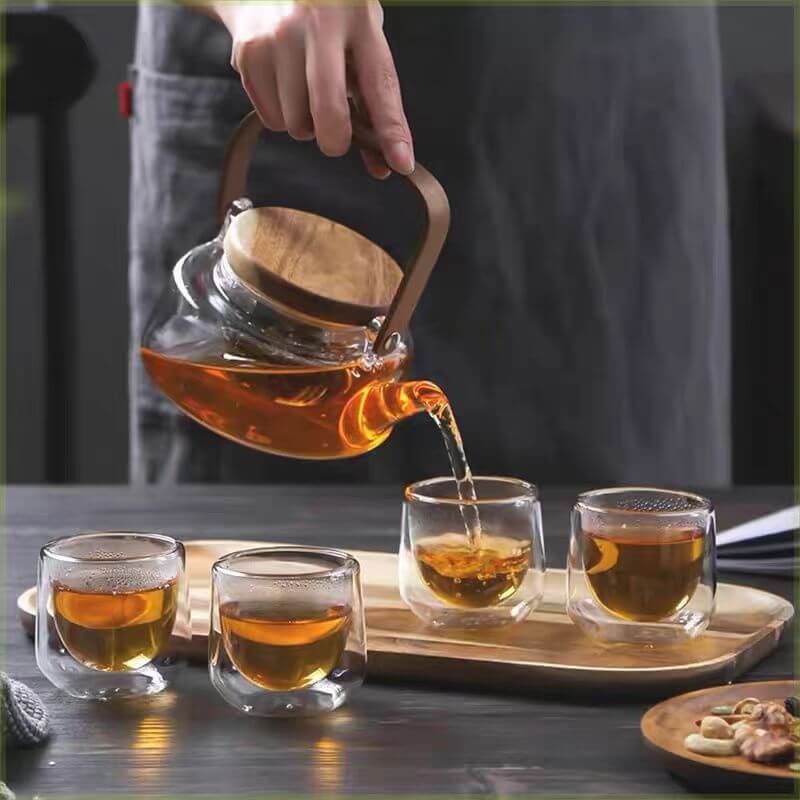 heat resistan glass tea maker