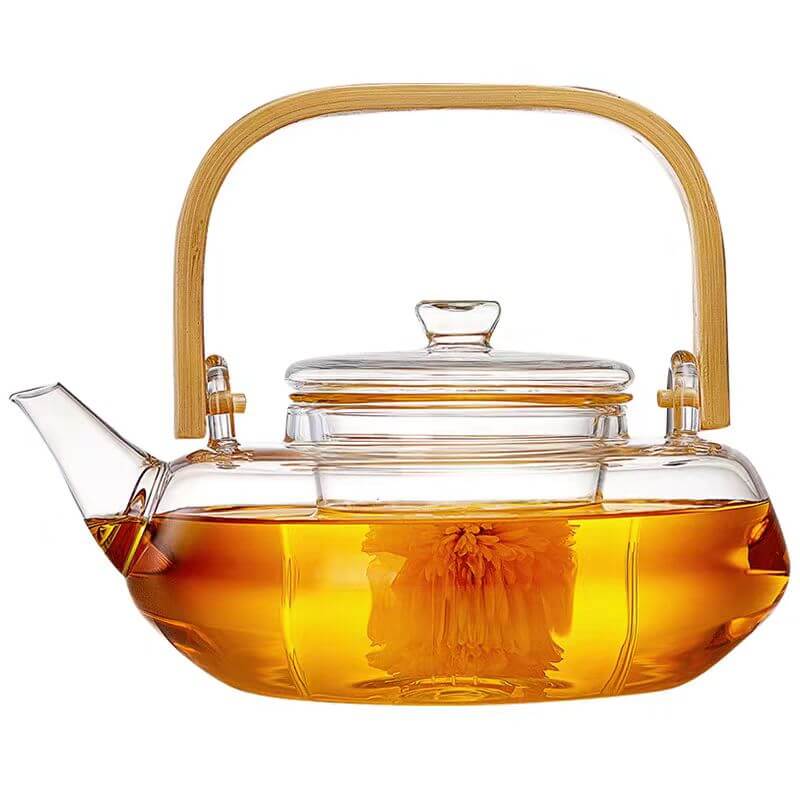 Clear Glass Tea Brewing Maker Pot With Filter