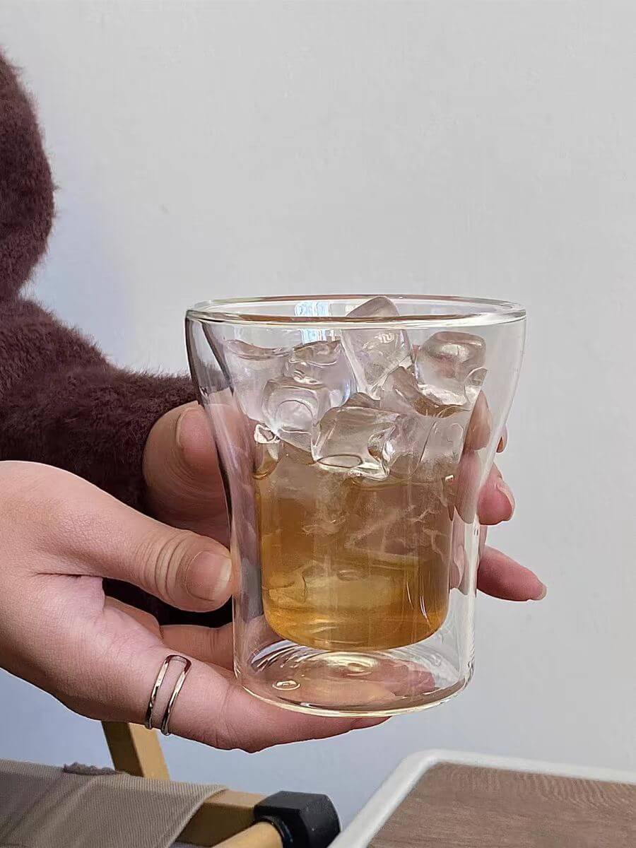 Double Layer Insulated Glass Tea Espresso Cups