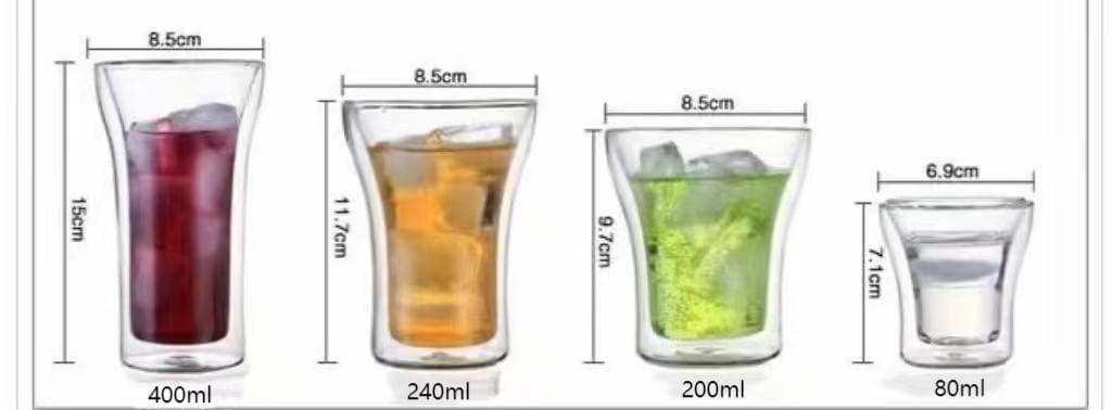 Double Layer Insulated Glass Tea Espresso Cups