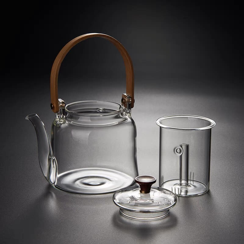 600ml Clear Glass Teapot Kettle For Gas Stove