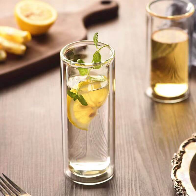 Double Wall Glass Coffee Cups Tea Water Drinking Glasses