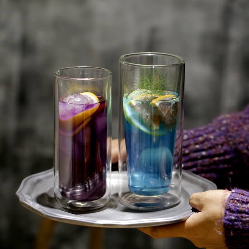 Double Wall Glass Coffee Cups Tea Water Drinking Glasses