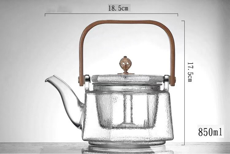 stovetop square glass teapot