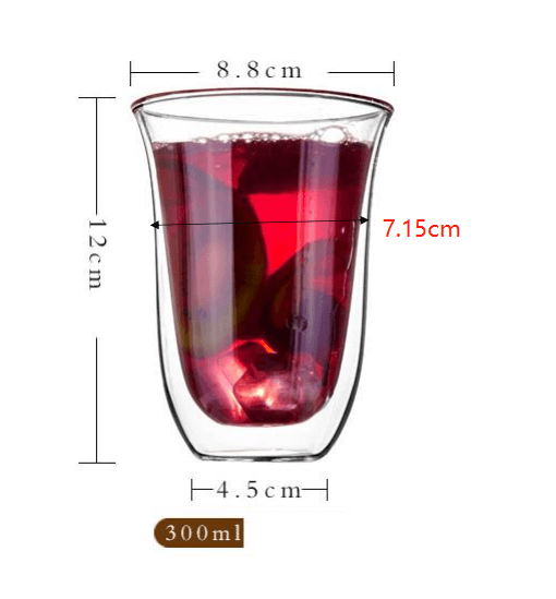 Espresso Double Wall Glass Coffee Mugs Insulated