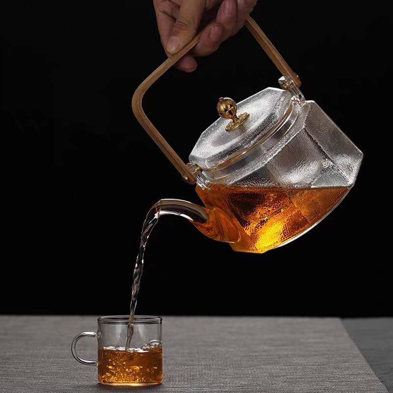 stovetop square glass teapot