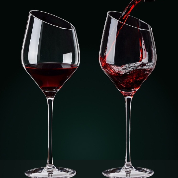 wedding party gift goblet stemware long stem clear crystal red wine glasses