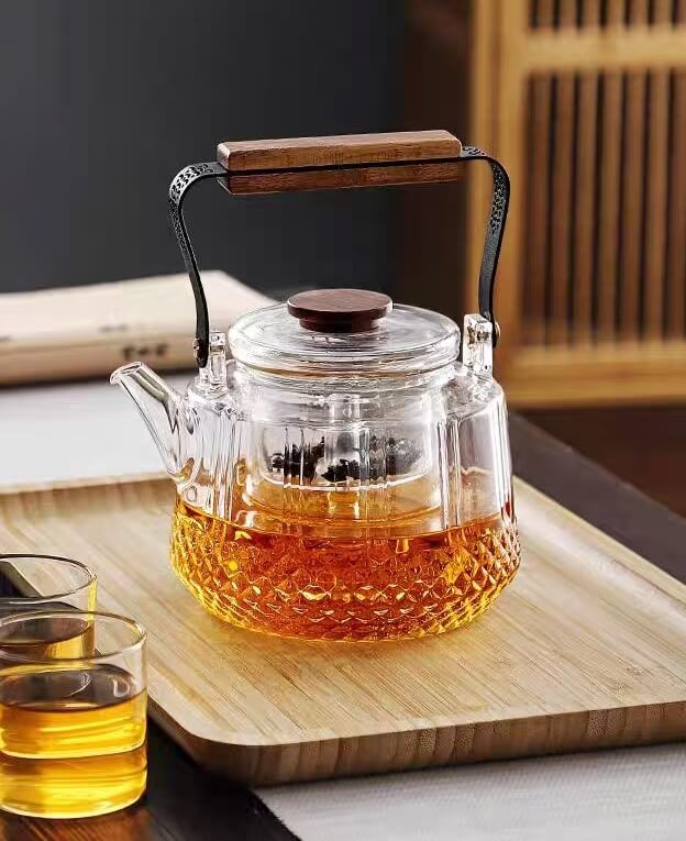 Glass Infusion Kettle Pot Teapot For Blooming Tea
