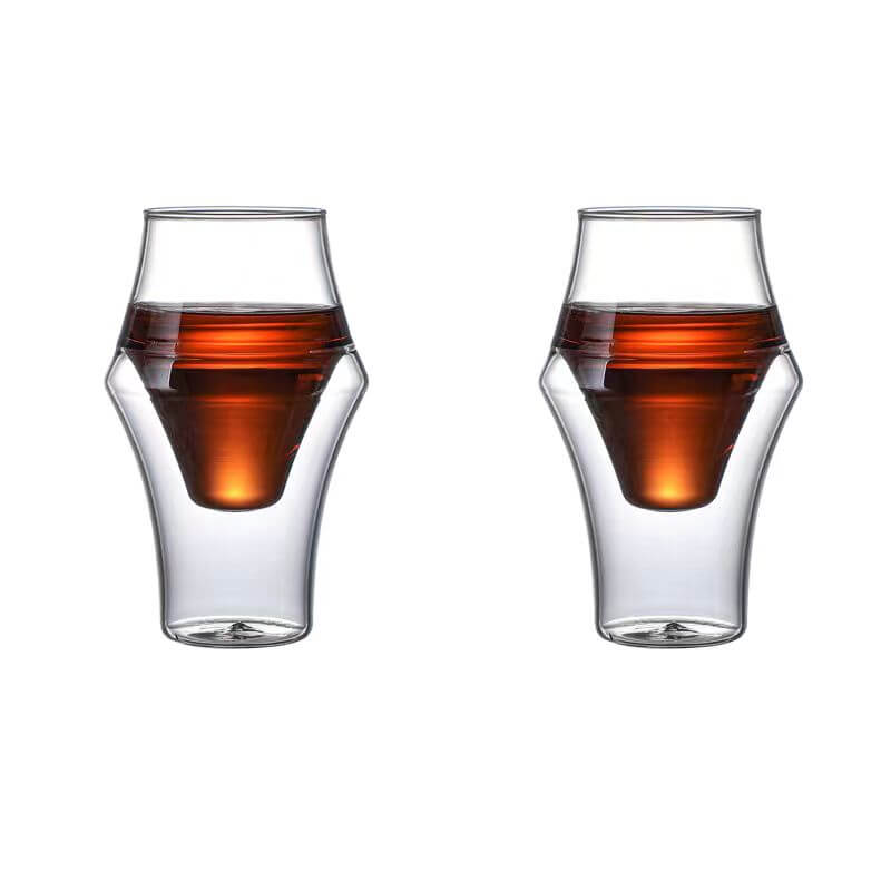 Double Walled Insulated Glass Cup Coffee Espresso Glasses