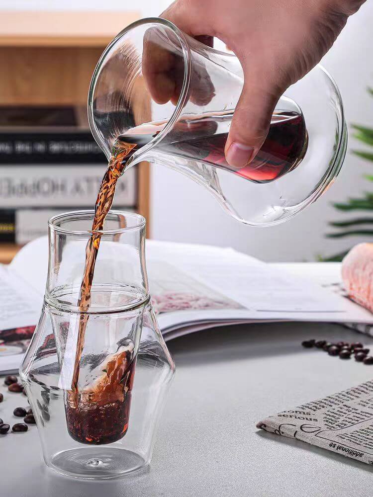 Double Walled Insulated Glass Cup Coffee Espresso Glasses