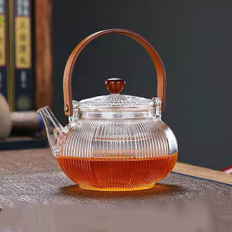 small glass teapot with infuser small glass teapot with infuser