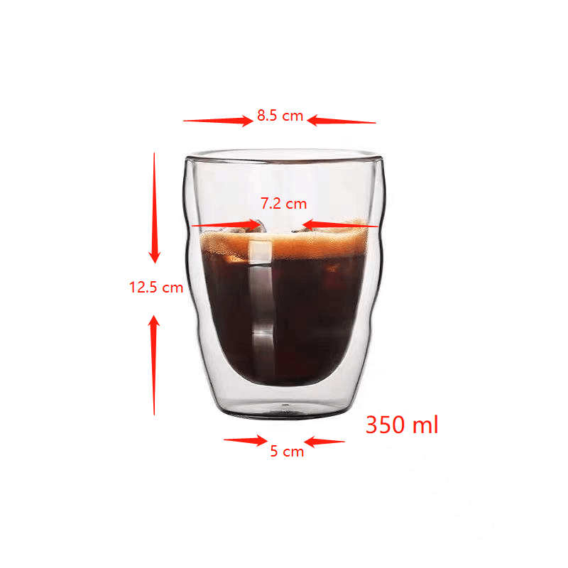 Clear Double Insulated Glass Espresso Tea Cup Coffee Mugs