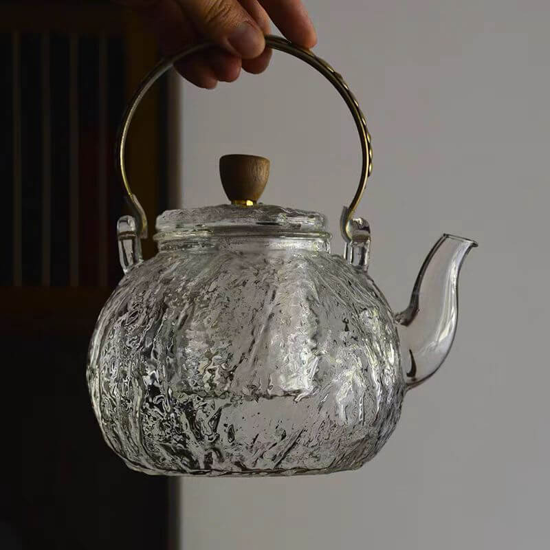 Stove Top Heat Resistant Glass Tea Kettle Infuser