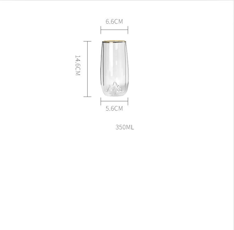 300ml Double Wall Insulated Glass Tea Cups