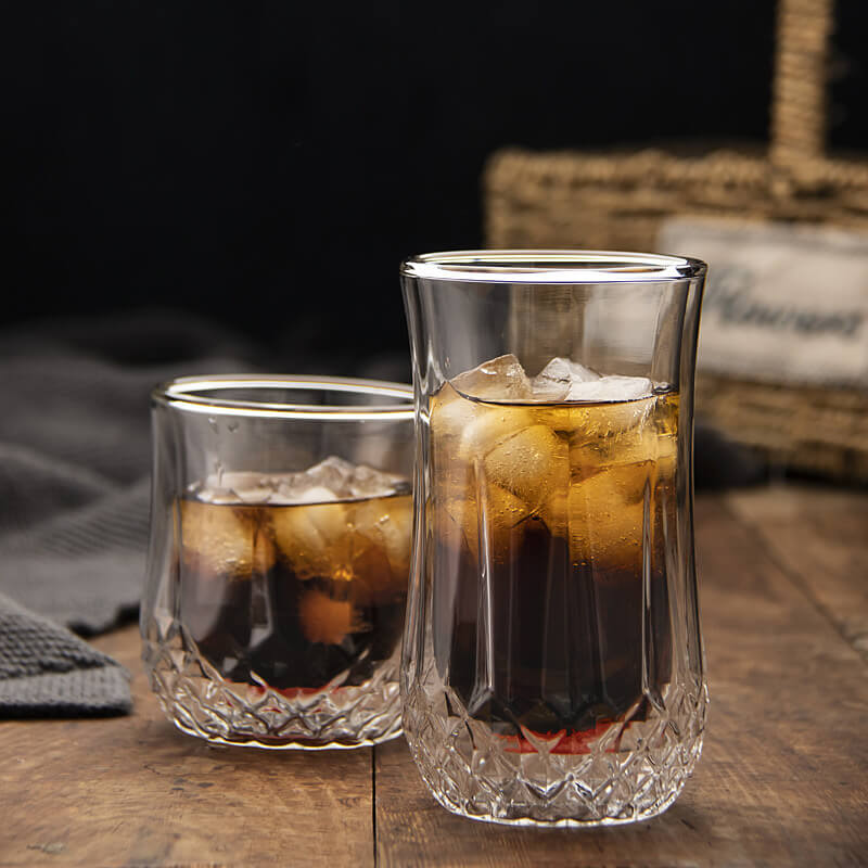 double glass cups double glass cups