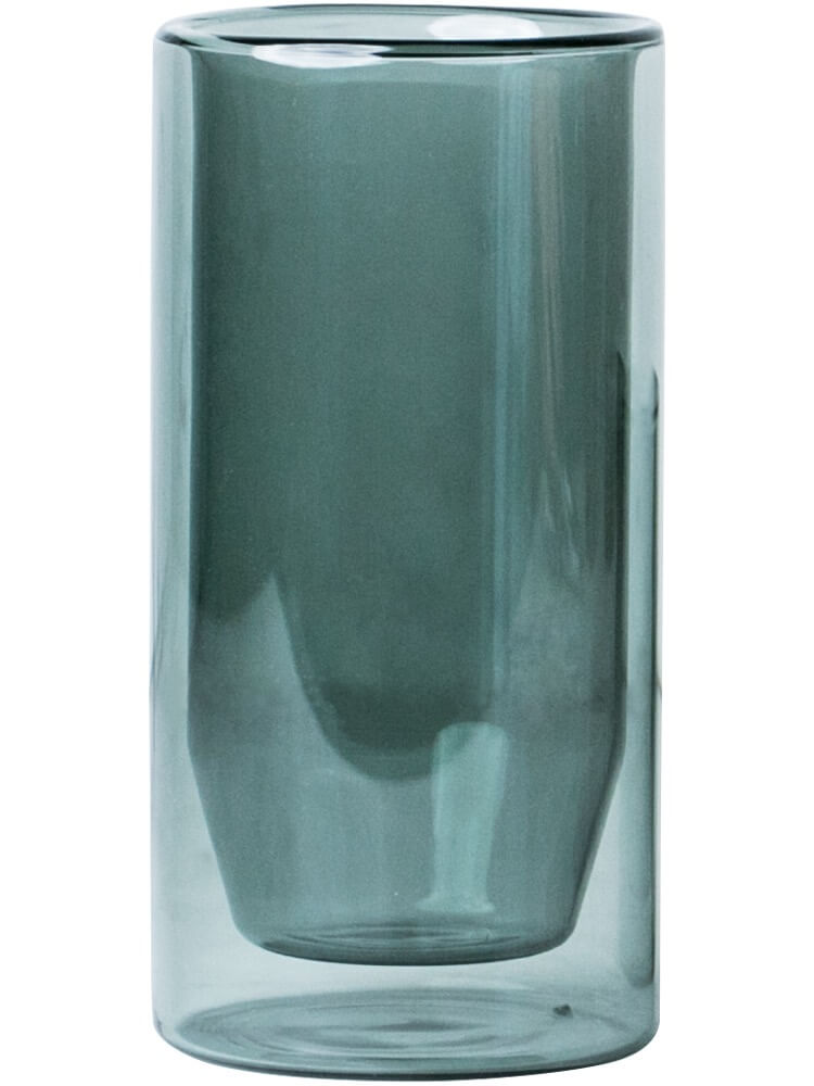 Coloured Double Walled Glass Mugs Cappuccino Glasses