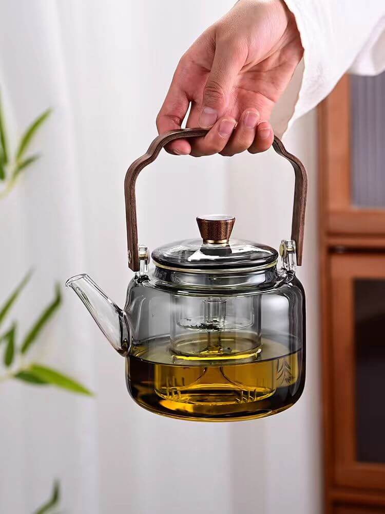 2 Cup Steeping Tea Bloom Glass Teapot