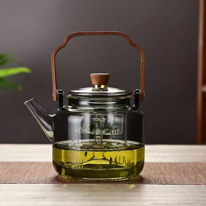 2 Cup Steeping Tea Bloom Glass Teapot