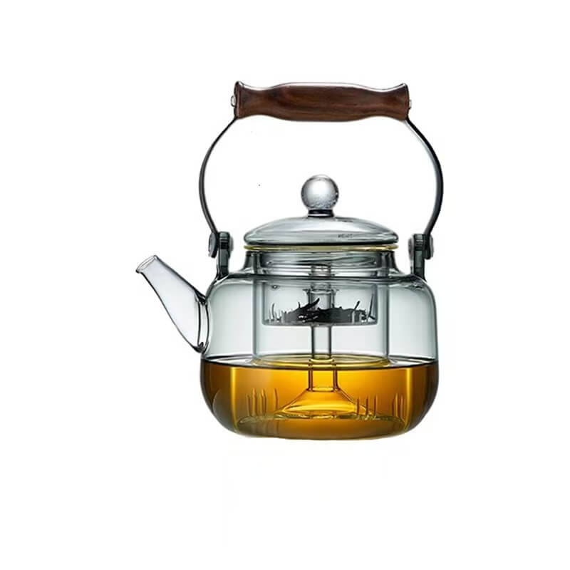 Heat Resistant Grey Glass Kettle For Gas Stove