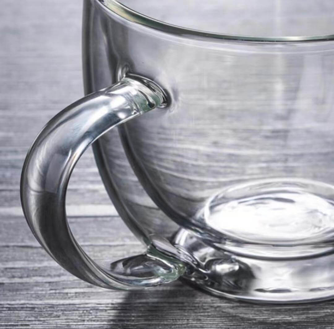 Double Layered Wall Glass Mugs For Coffee