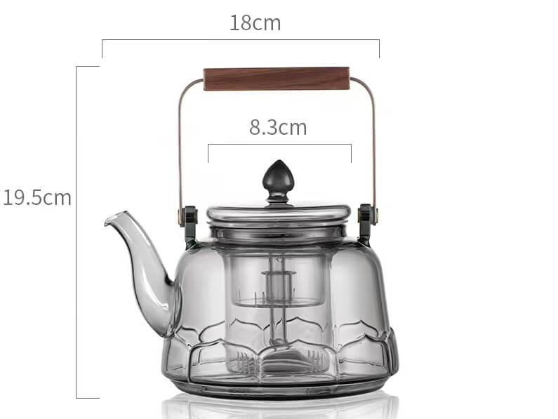 fancy grey glass teapot fancy grey glass teapot