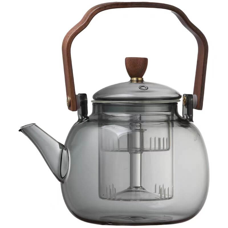Magnetic Grey Glass Teapot For Stove