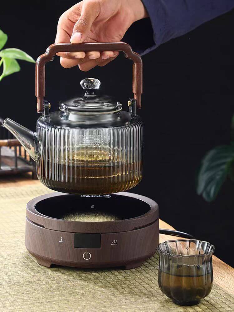 double glass tea pot