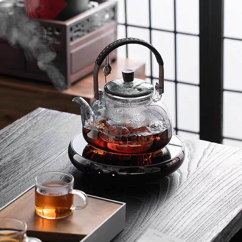 Stove Top Glass Tea Kettle Teapot With Infuser