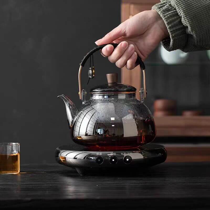Stove Top Glass Tea Kettle Teapot With Infuser