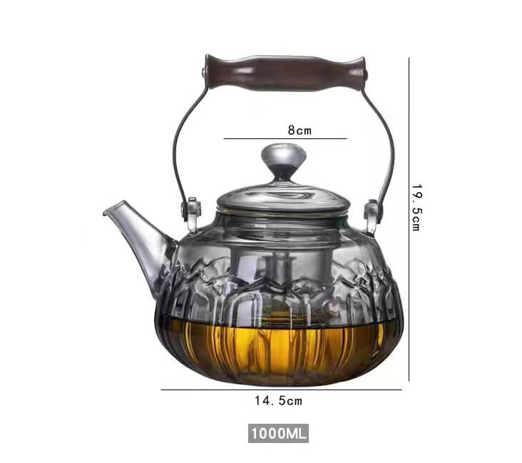 fancy glass teapot