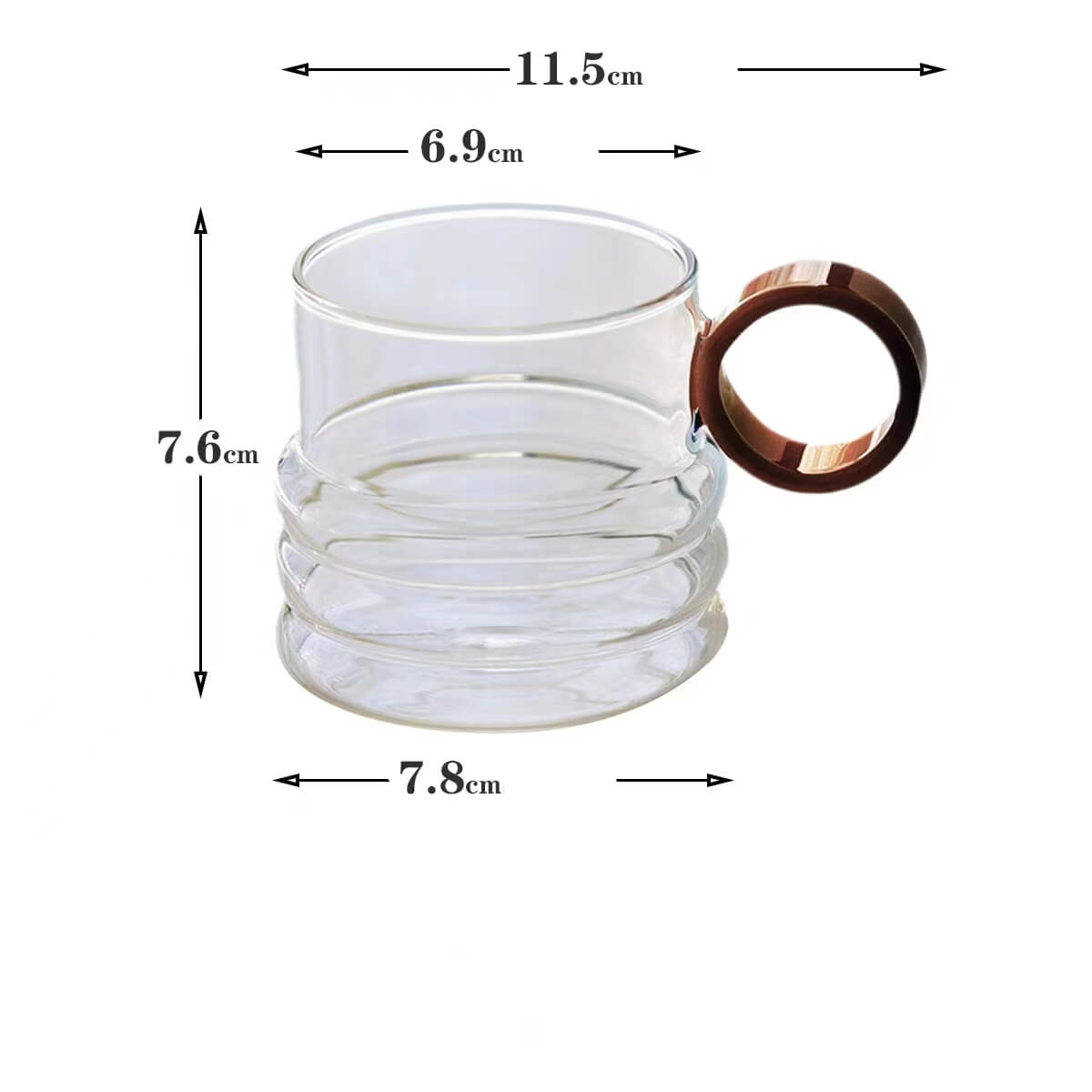 Clear Glass Hot Chocolate Coffee Milk Breakfast Mugs