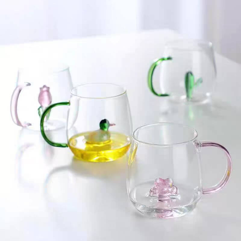 Clear Glass Tea Beer Beverage Juice Water Drinking Mugs