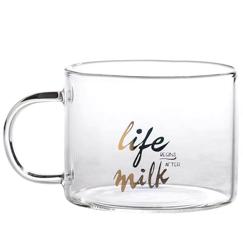 Clear Drinking Glassware Iced Latte Glasses With Handle