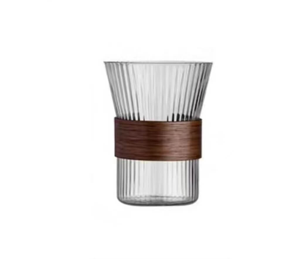 Clear Glass Cocktail Coffee Cups With Sleeve