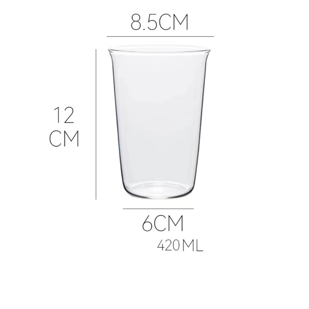 Clear Simple Glass Smoothie Coffee Cup With Straw