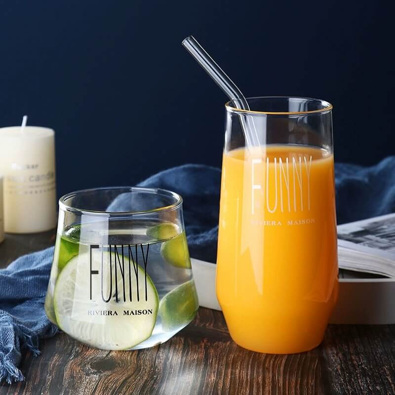 Clear Glass Cocktail Iced Tea Drinking Tumblers