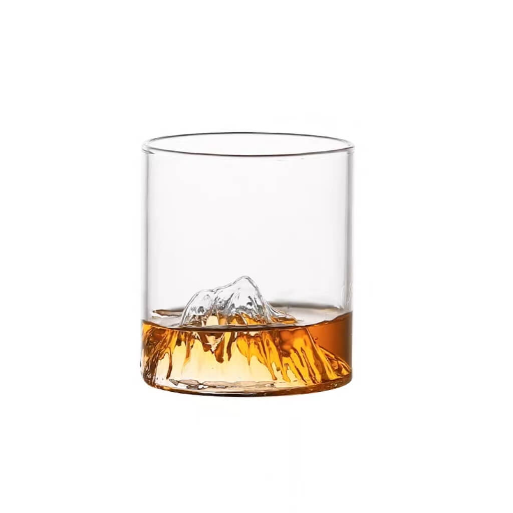 Mountain Design Glass Coffee Sake Shot Drinking Glasses