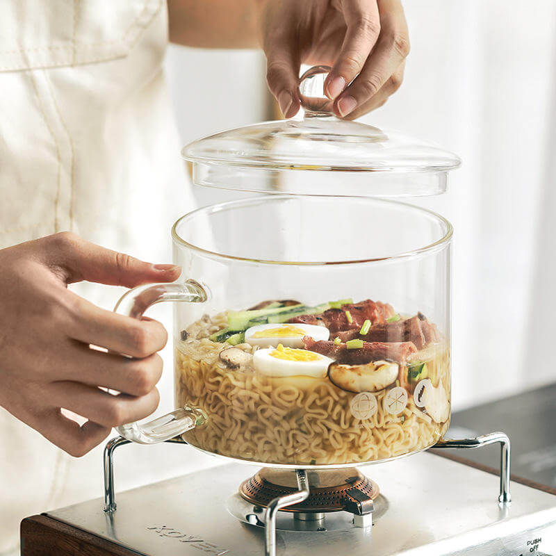 Cooking Glass Cookware Vessels Ware Pots With Lids