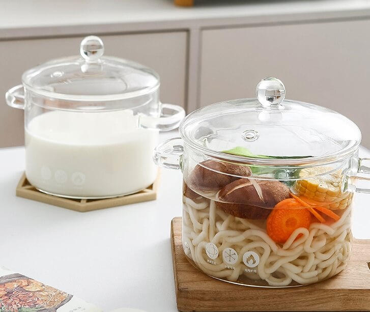 Glass Cooking Soup Pot Stove For Kitchen Cookware