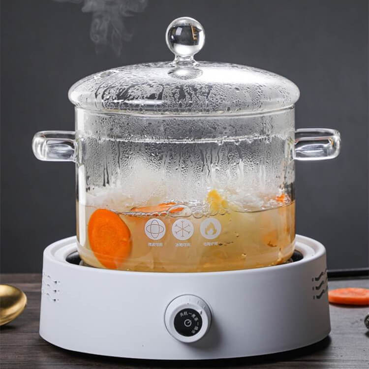 Glass Cooking Soup Pot Stove For Kitchen Cookware