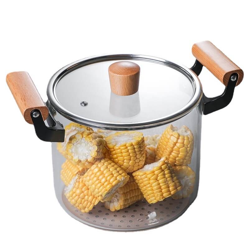 Flameproof Cooking Top Glass Pots Stove Cookware With Lids