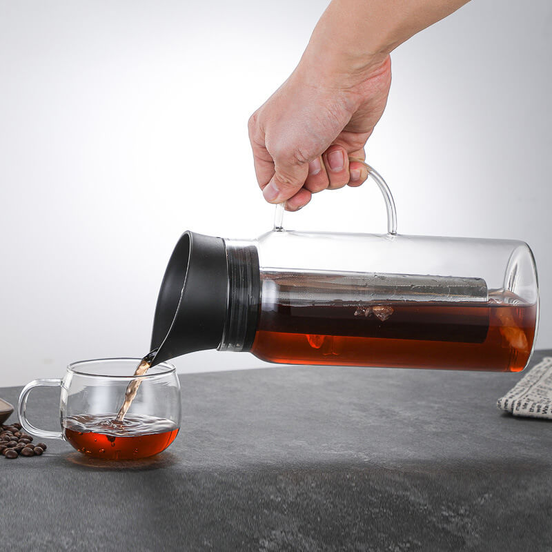High borosilicate cold and hot glass cold brew pot large capacity cold kettle