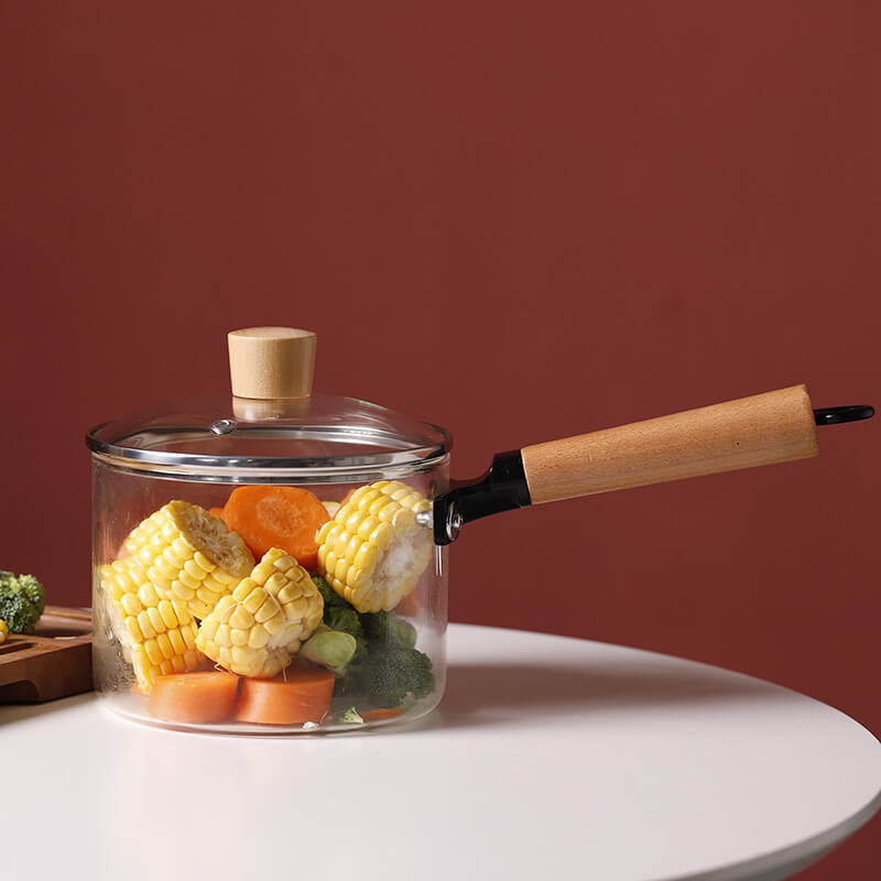 transparent glass cooking pot transparent glass cooking pot
