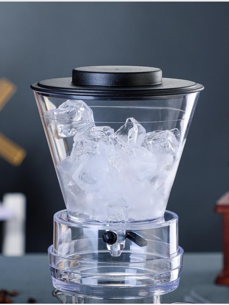 Logo Creative tools Glass Coffee Maker Regulatable Dripper Filter Cold Brew Pots Iced Brewer Percolators Ice Drip Coffee Pot