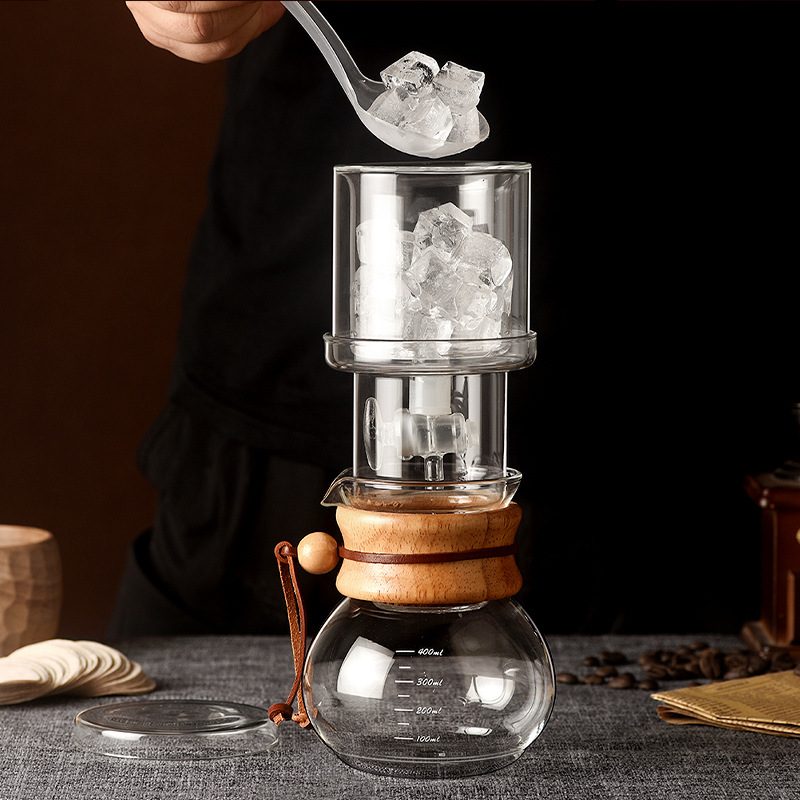 Icedrop Handmade glass integrated coffee pot Household drip type iced coffee pot Cold extraction pot top selling products