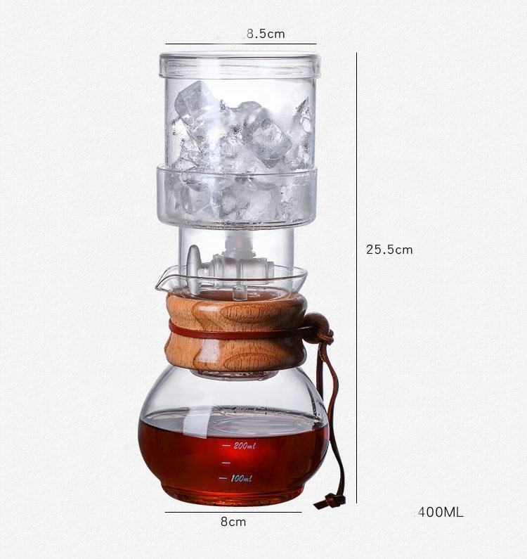Icedrop Handmade glass integrated coffee pot Household drip type iced coffee pot Cold extraction pot top selling products